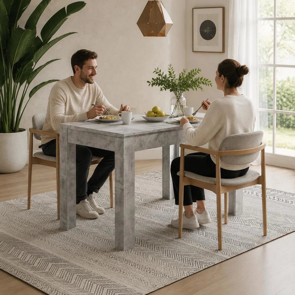 Dining Table, Concrete Grey, 120x60x76 Cm, Wood-based Material