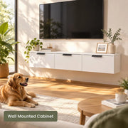 Wall Cabinet White 102x30x20 Cm Wood-based Material