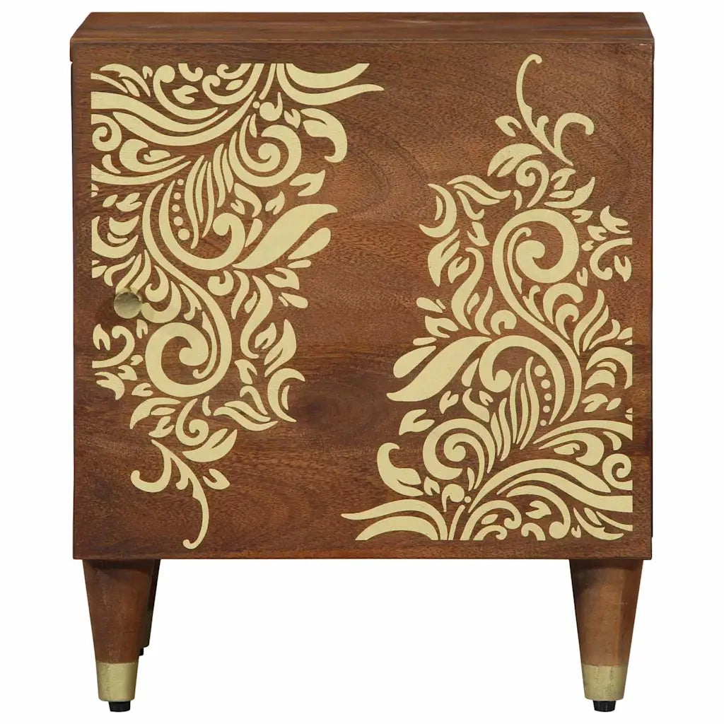 Comodino | Armadio da Notte | Mobiletto da notte con porta Marrone miele 40 x 33 x 46 cm