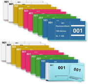 20 Blocchi numerici in carton 5x10 cm con numeri doppi