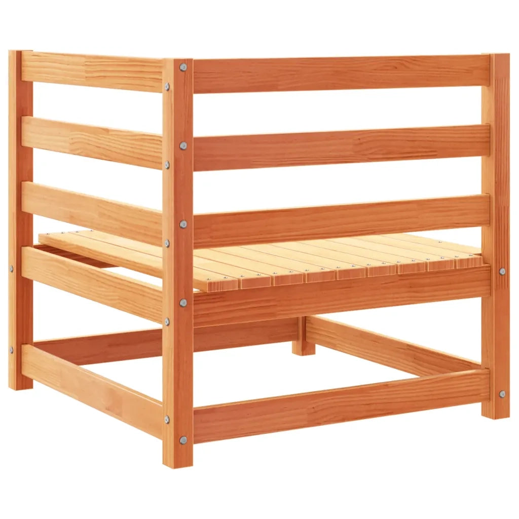 Set Divani da Giardino 12pz Marrone Cera Legno Massello di Pino 3299652