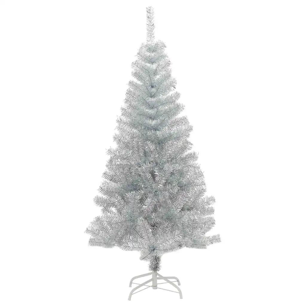 Albero di Natale con 150 LED con supporto-Luci decorative natalizie Argento 150 cm PET 136048
