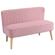 Divano 2 posti in tessuto rosa ¨C Minimal ¨C 90x