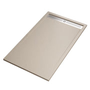 Piatto doccia in marmoresina crema effetto pietra cemento relax, misura 70x120