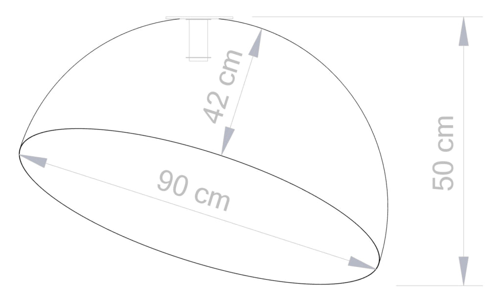 Plafoniera Sfera nera rame 90cm E27 Sigma Lighting