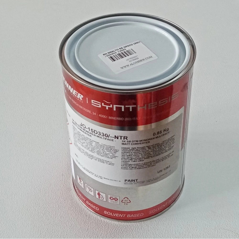 Renner monoren 1kg smalto opaco - tutti i ral 1000 - base nitro a rapida essiccazione, colore  ral 1020 - giallo