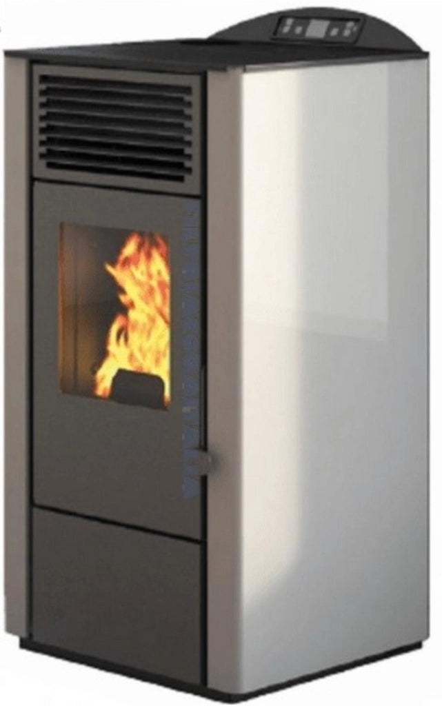 Stufa A Pellet Lory 9 Kw Bianca Scarico Post.Super.Con Telecomando - Eva Calor