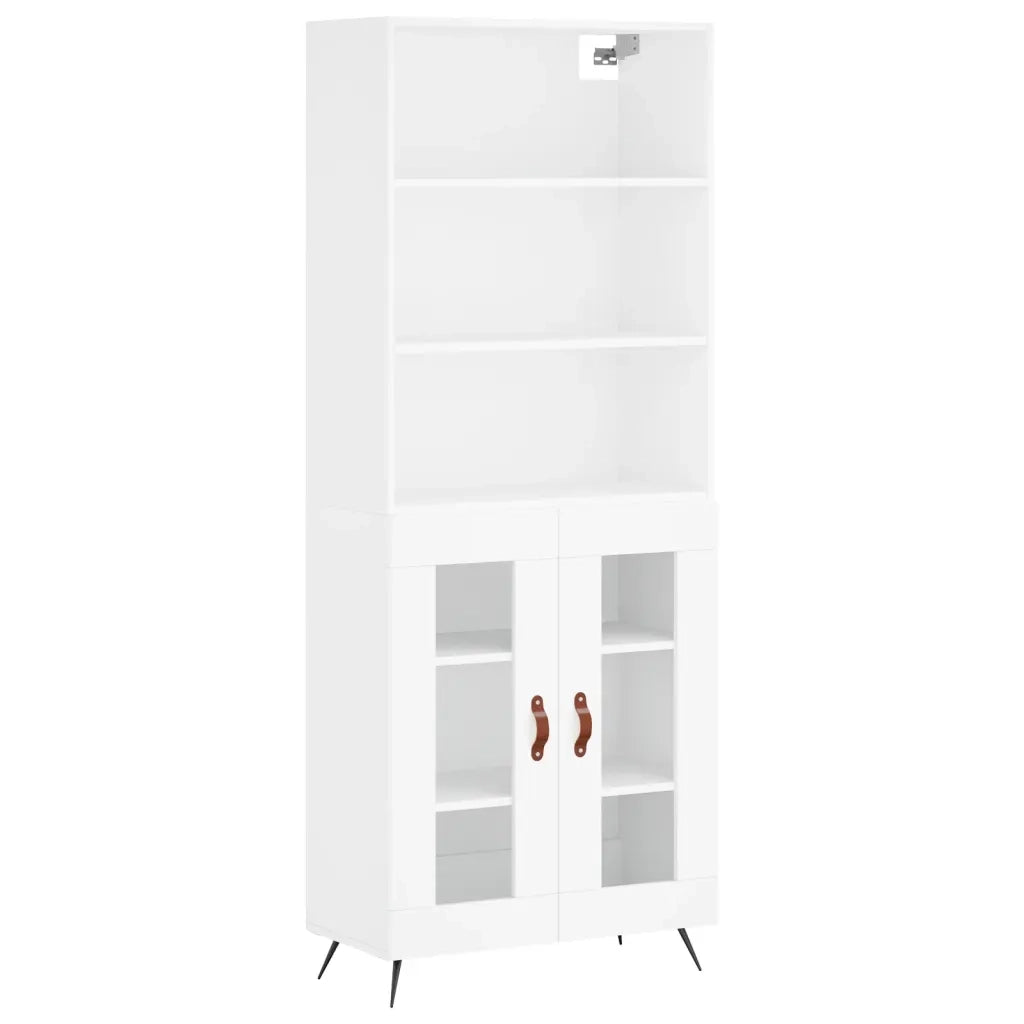 Credenza | Madia | Buffet da pranzo | Armadio da pranzo Bianca 69,5x34x180 cm in Legno Multistrato