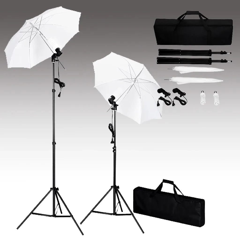 Kit Studio Fotografico con Fondali Luci e Ombrelli 3055085