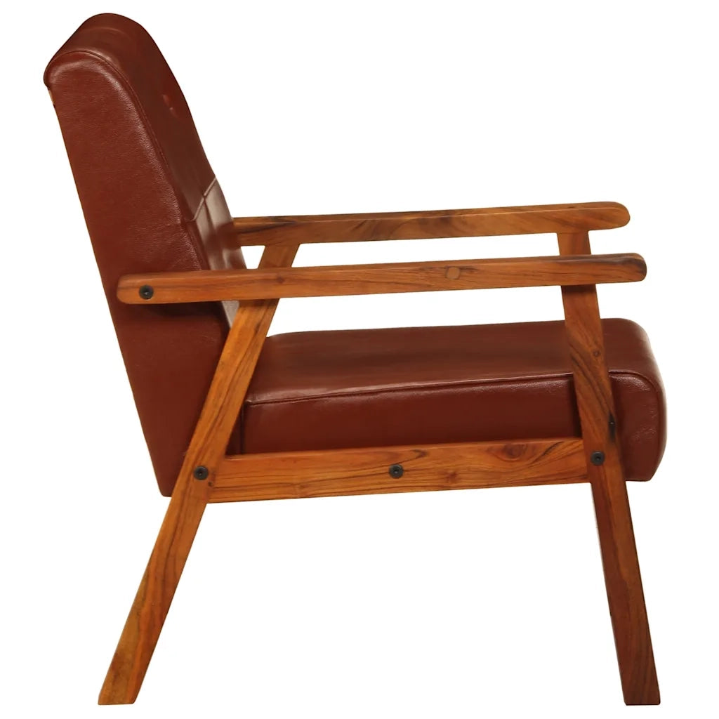 Poltrona | Sedia Relax Marrone in Vera Pelle