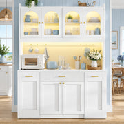 ARMADIO DA CUCINA 120x40x187 cm MDF Bianco con LED RGB