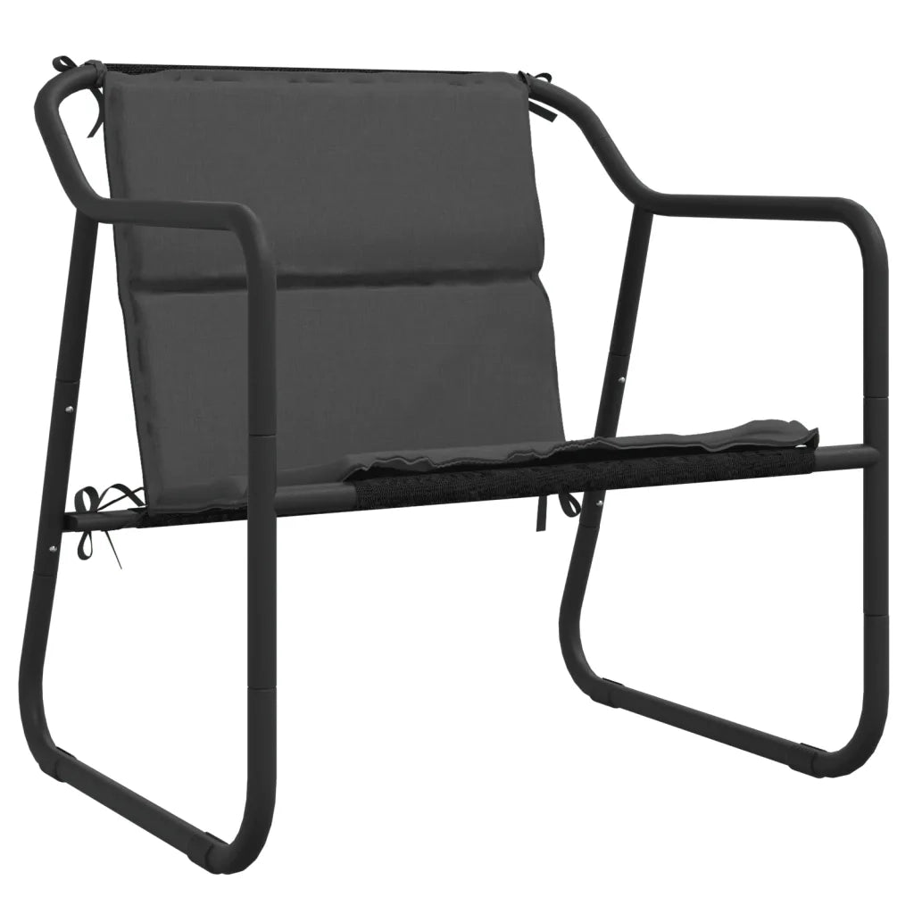 Set Salotto da Giardino 3 pz con Cuscini in Acciaio Antracite 364107
