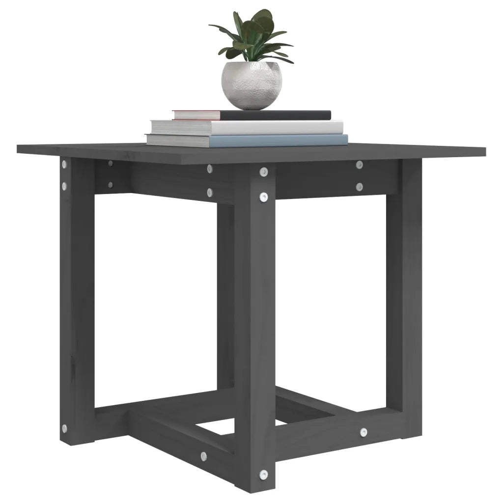 Tavolino da salotto | Tavolino da caff¨¨ | Tavolino da Soggiorno Grigio 50x50x45 cm Legno Massello di Pino