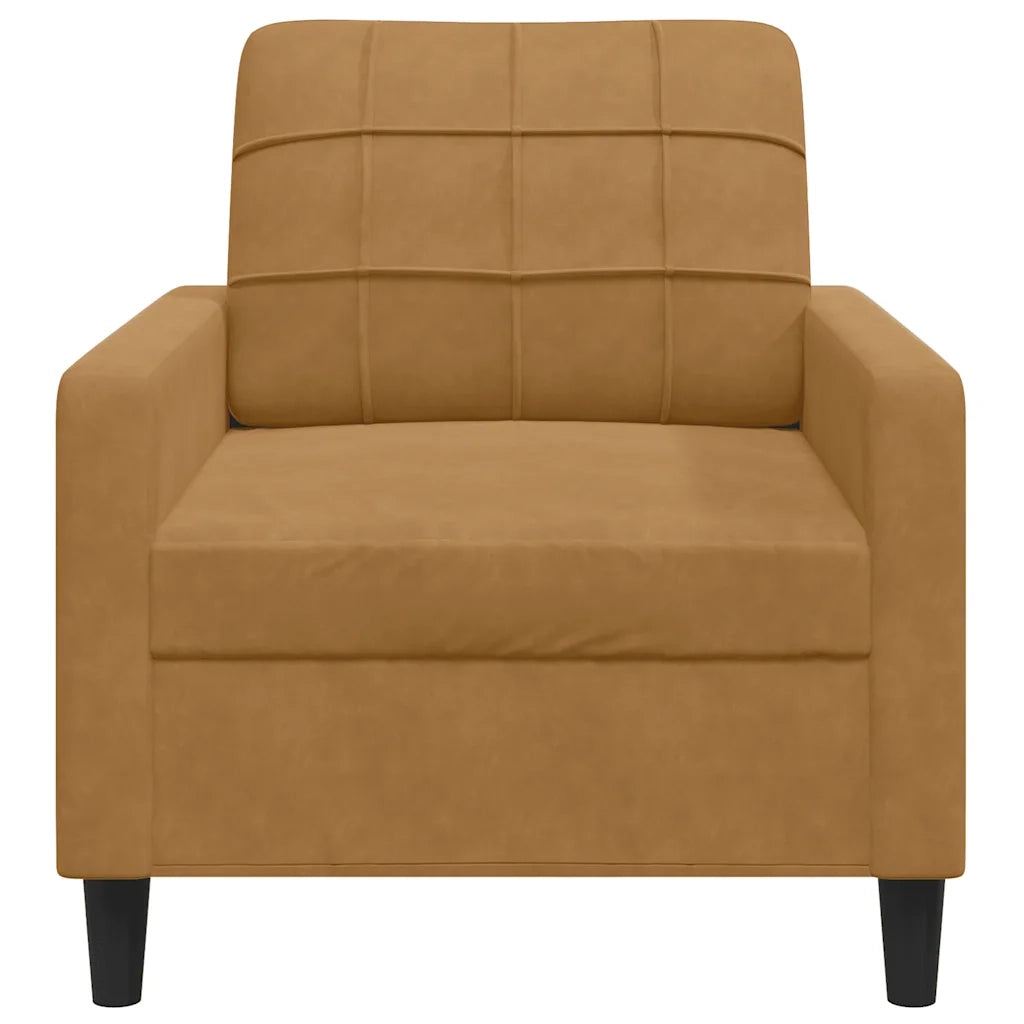 Poltrona Marrone 60 cm Velluto 4007611