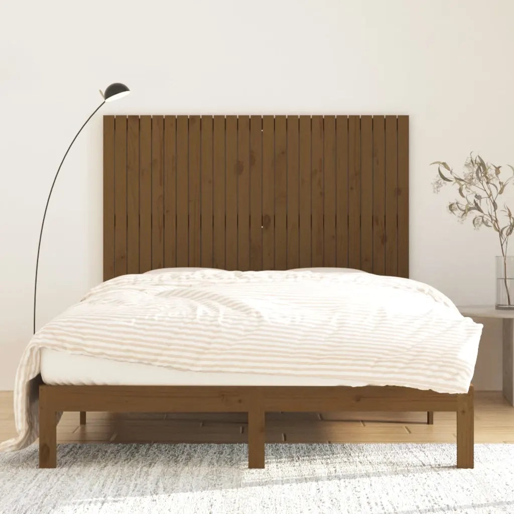 Testiera da Parete-Testiera a Muro-Testata Decorativa Ambra 159,5x3x110 cm Legno Massello di Pino