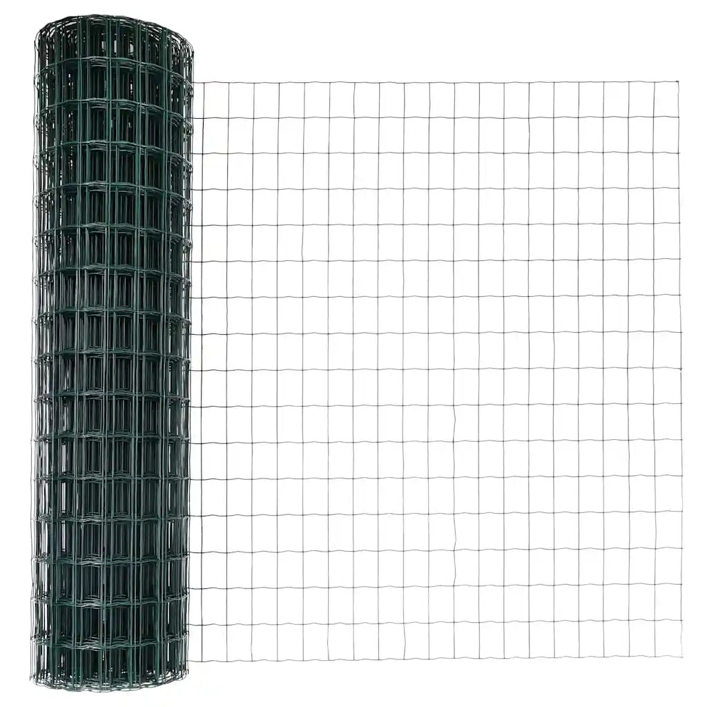 Recinzione da Giardino | Recinzione con Posto Verde 1,2 x 25 m Acciaio e PVC