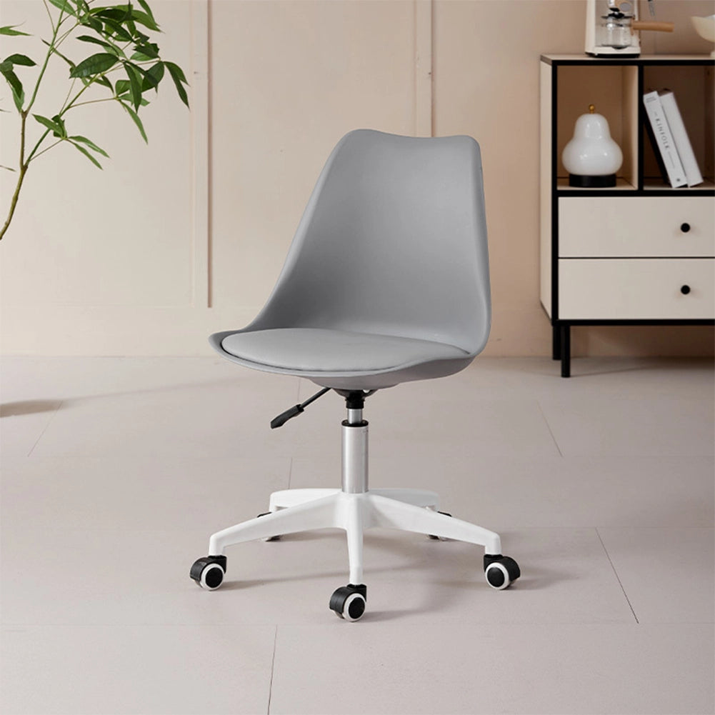 Sedia Ufficio Ergonomica Regolabile 4ruote Girevoli Design Moderno Grigio