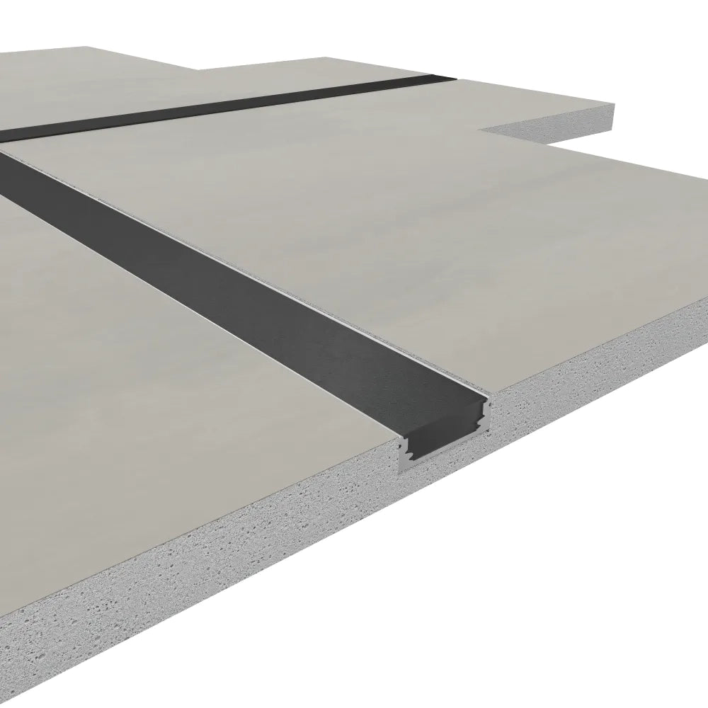 Cartongesso con profilo in alluminio integrato "X"