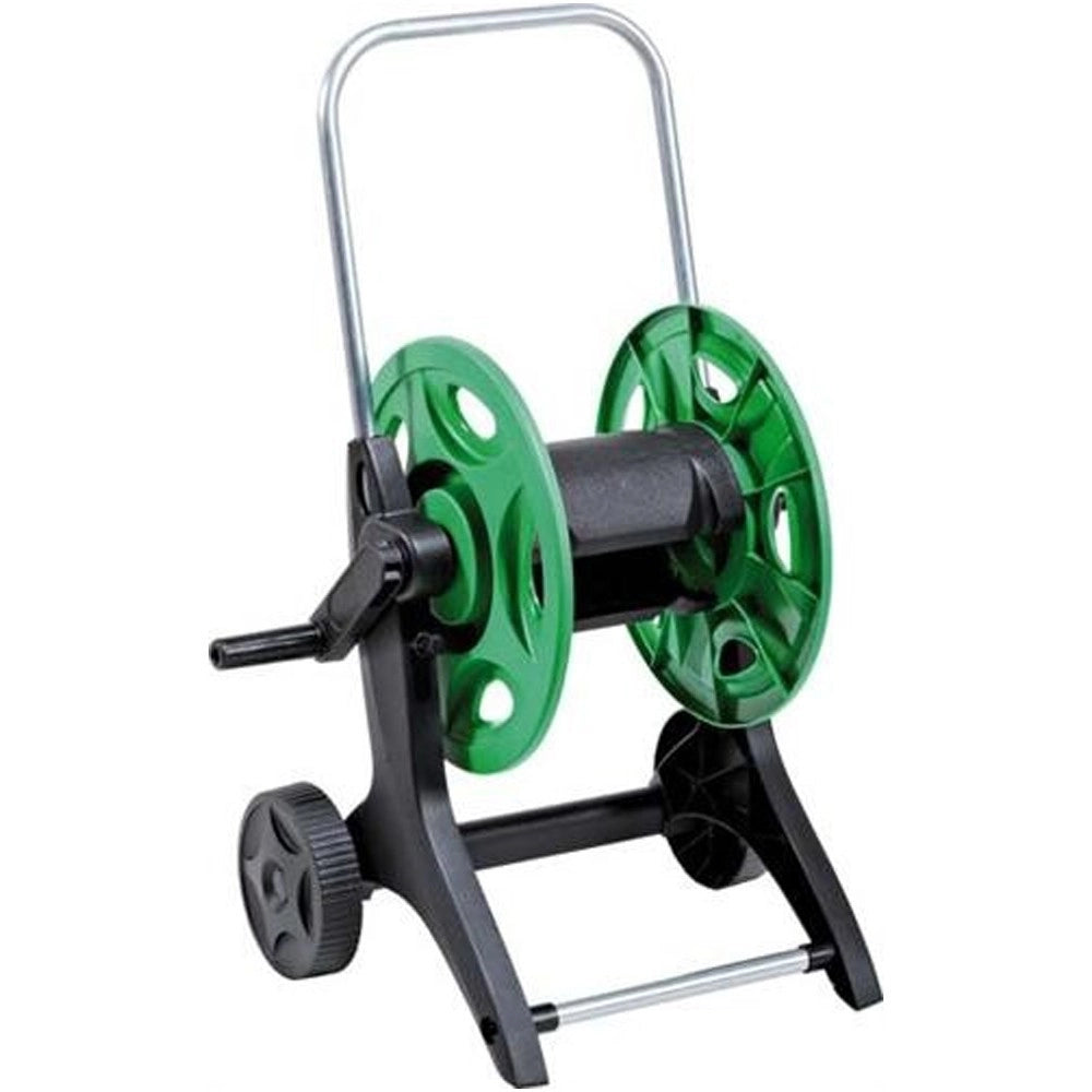 Trade Shop - Carrello Avvolgi Tubo Irrigazione Giardino Con Due Ruote Attacco Rapido Standard -