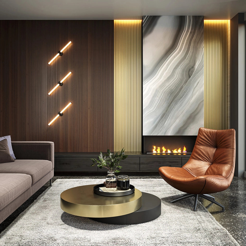 Maytoni applique moderna Axis 1 luce LED integrato nero alluminio