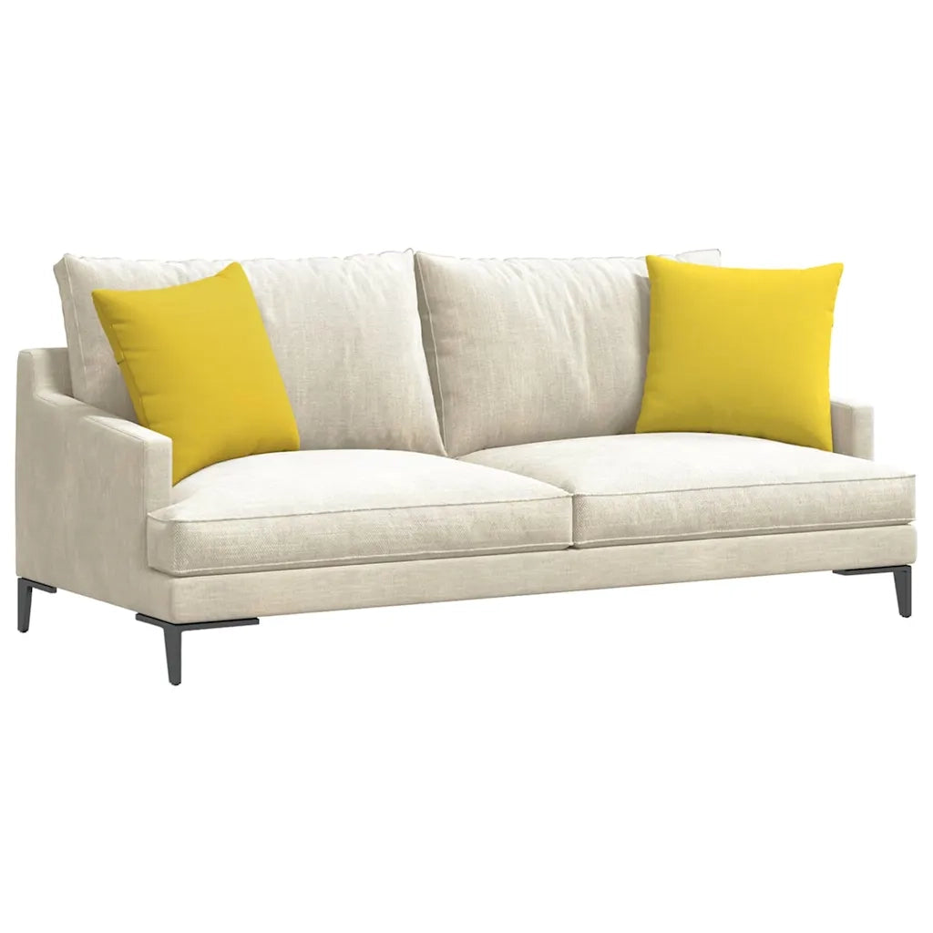 Cuscini da Divano 2 pcs Giallo Chiaro 45 x 45 cm Tessuto 42013920