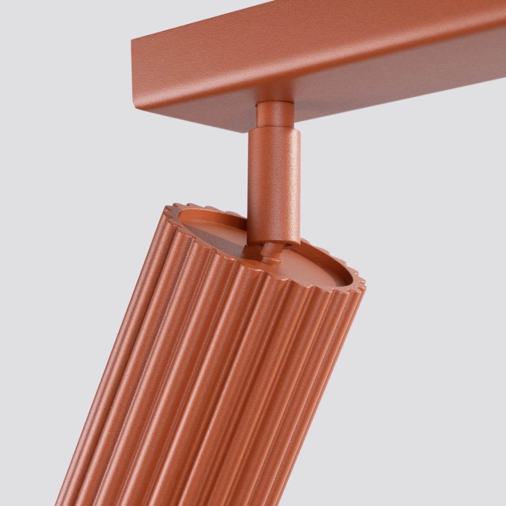 Lampada da soffitto KARBON 6L rosso ocra