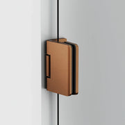 Box doccia frontale GLASS fisso + porta battente 110 cm (104,5-110; fisso 25+porta 80) bianco trasparente