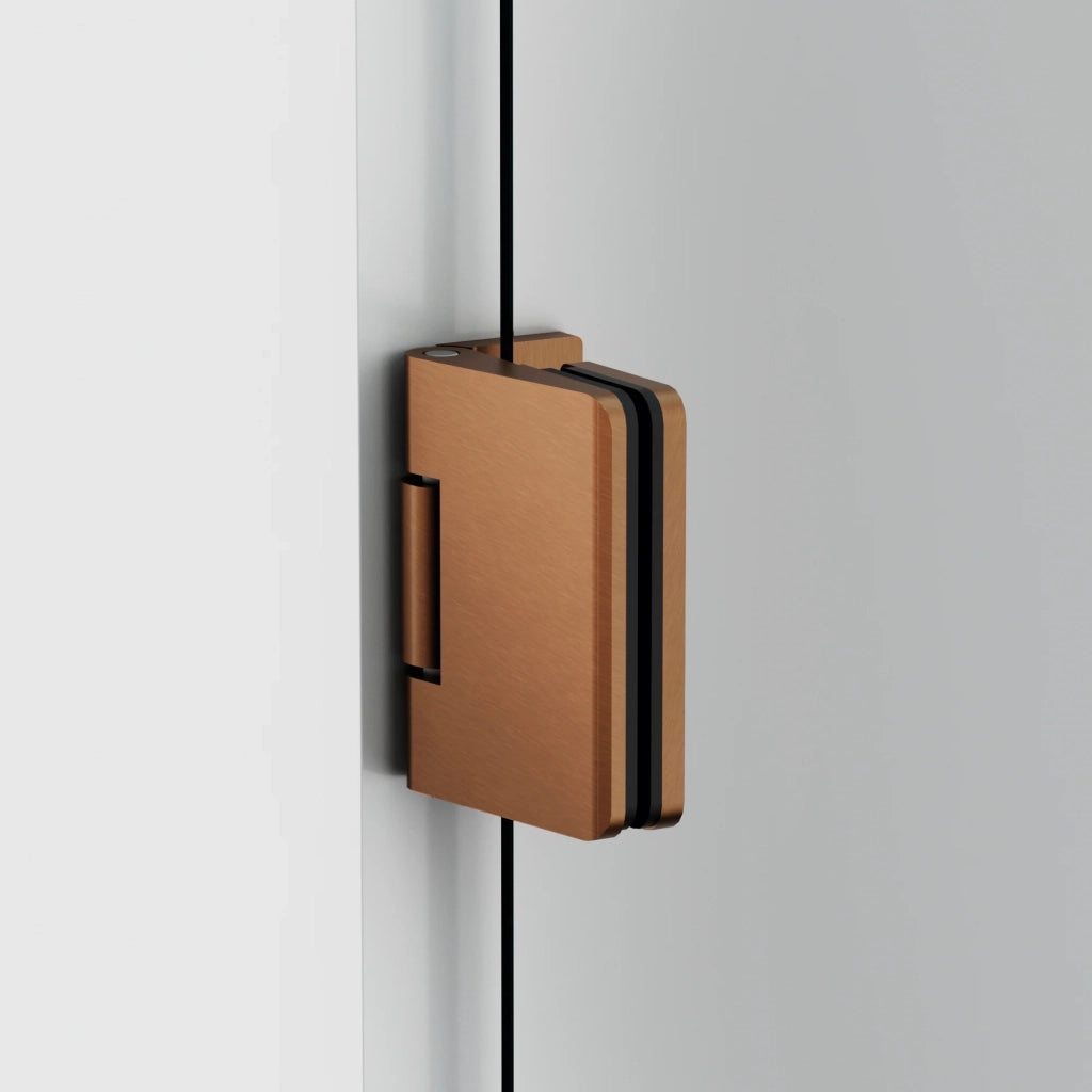 Box doccia frontale GLASS fisso + porta battente 110 cm (104,5-110; fisso 25+porta 80) bianco trasparente