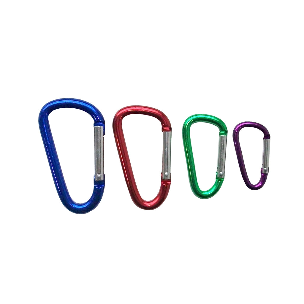 Set moschettoni alluminio 4 pezzi