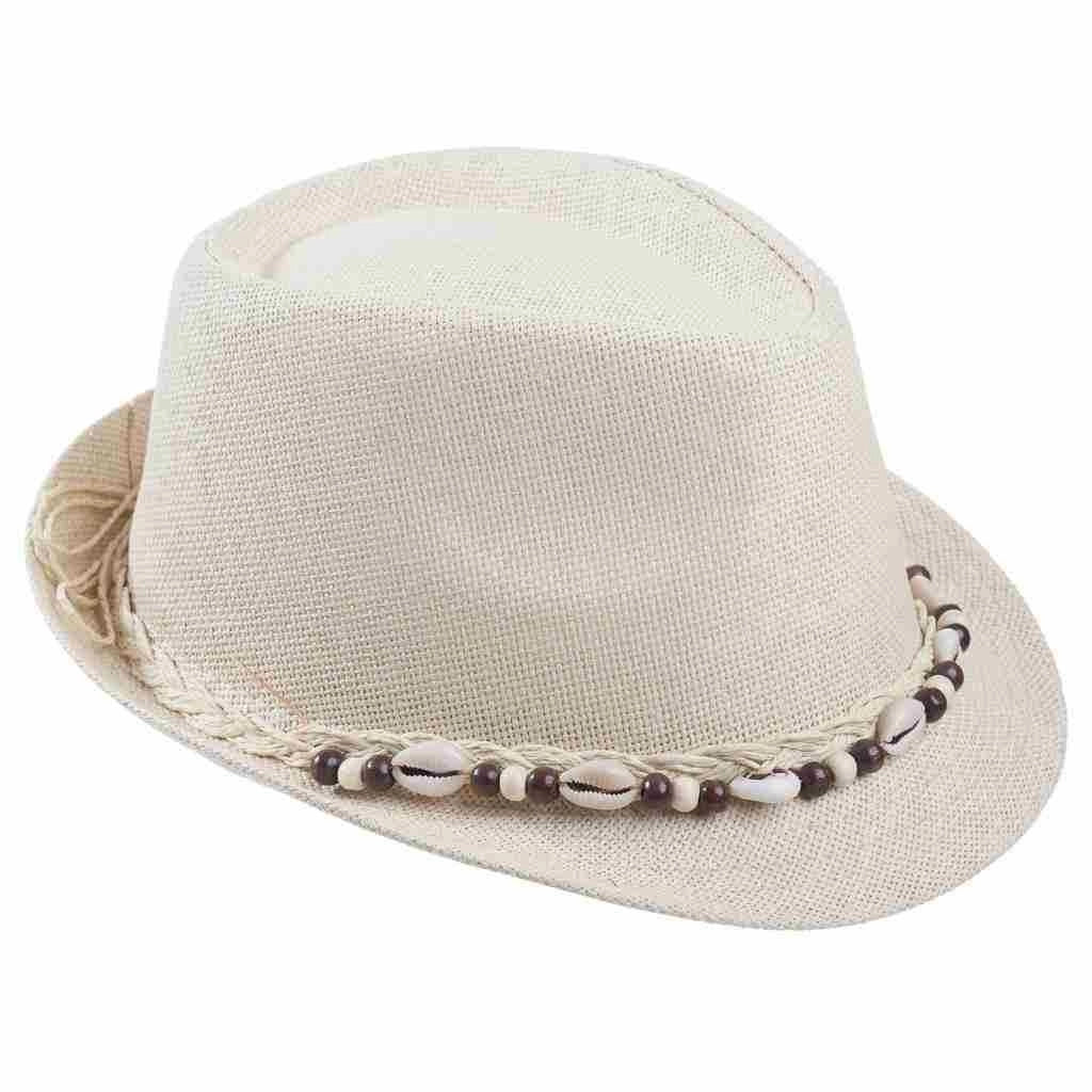 Cappello fedora bianco con dettaglio 58