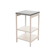 Mobile da esterno in acciaio con 2 ripiani, 49cm, beige