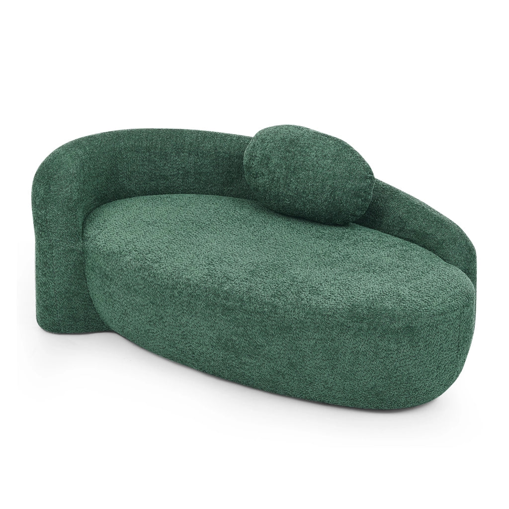 Divano Sofa Morbido Velluto Verde con Cuscini ¨C MINIMAL ¨C Tessuto Teddy