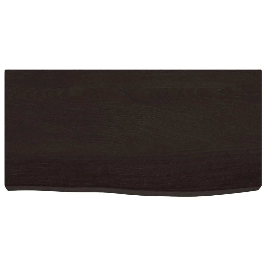 Piano Bagno Marrone Scuro 60x30x(2-6)cm Legno Massello Trattato 3156199