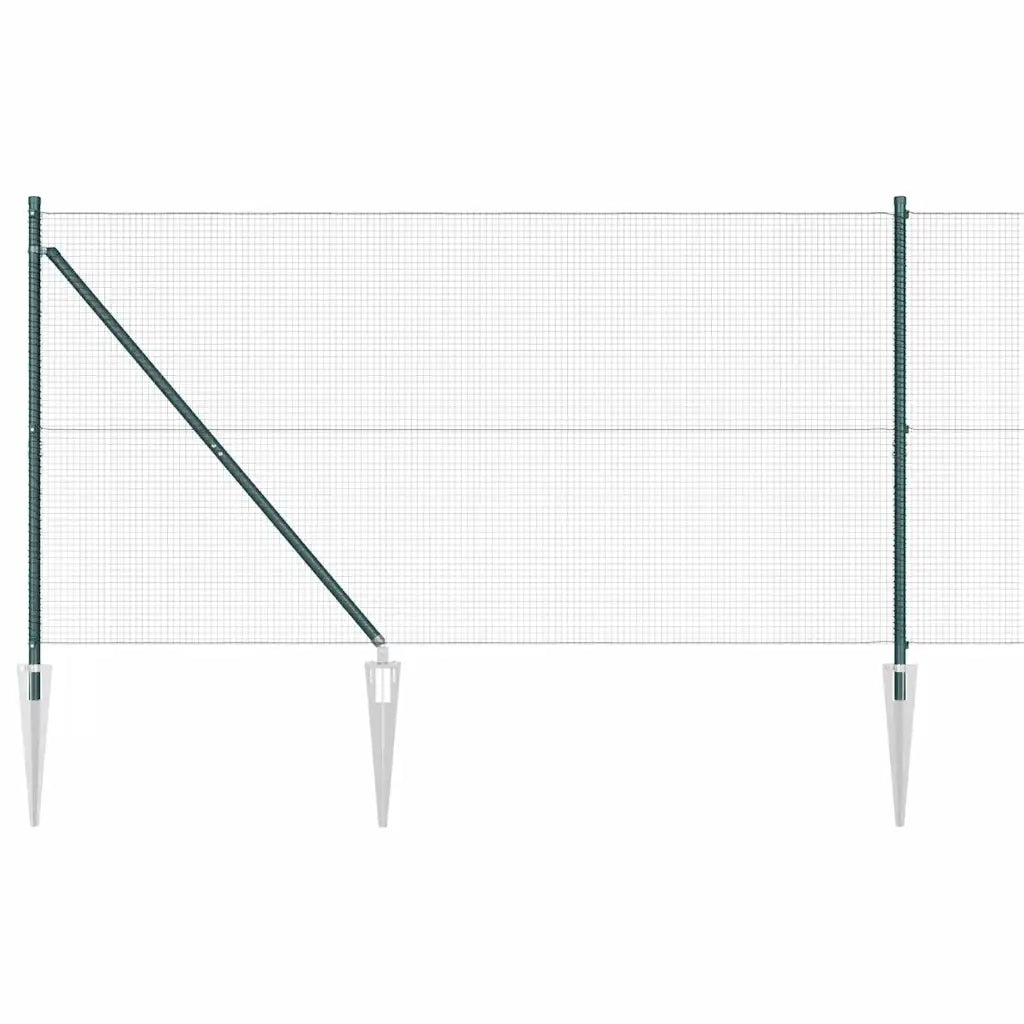 Palo della recinzione Verde 10 x 1,4 m (rete 16 x 16 mm)