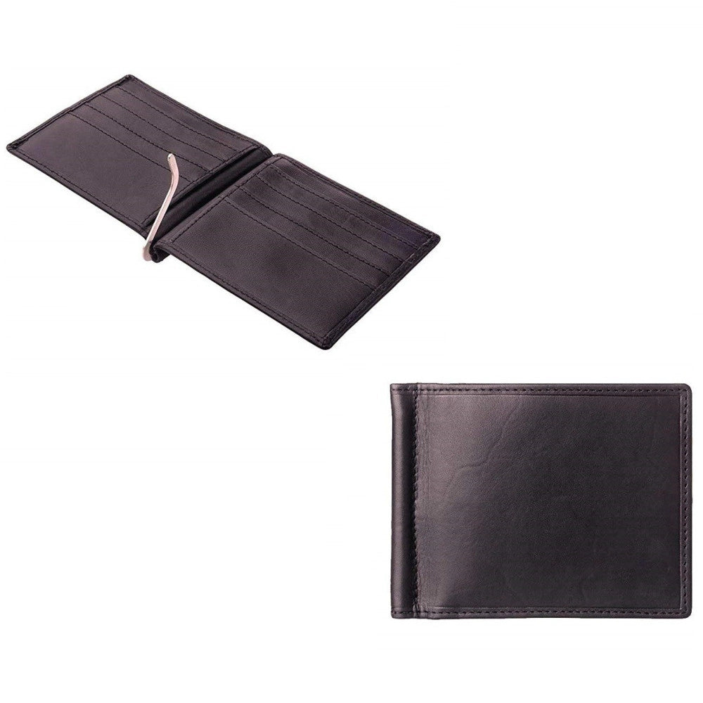 Trade Shop - Portafoglio Uomo Marrone Molla Fermasoldi Tessere Carte Credito Pelle Soldi -