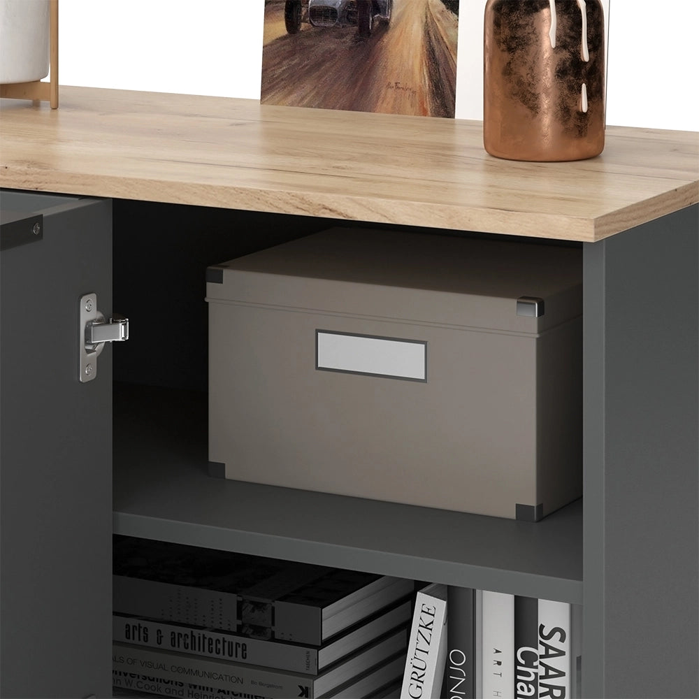 Vicco Credenza Antracite 40 x 50 cm Cassettiera ad angolo con anta