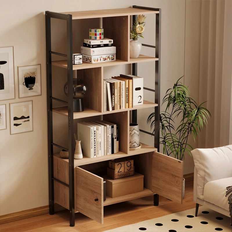 Libreria moderna e versatile in stile loft con mobili con serratura
