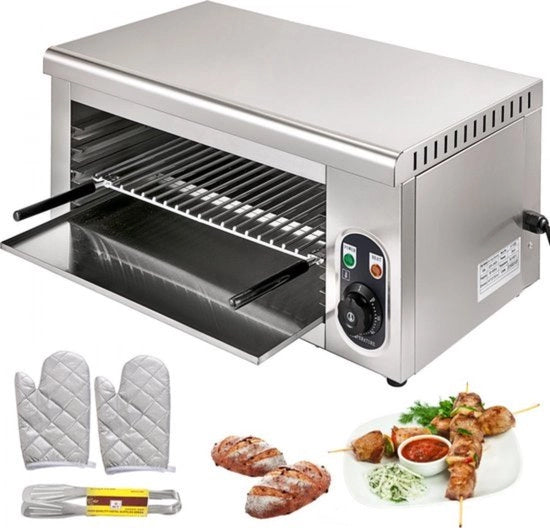 Griglia salamandra 2000W - Cottura carne - 450x260 mm
