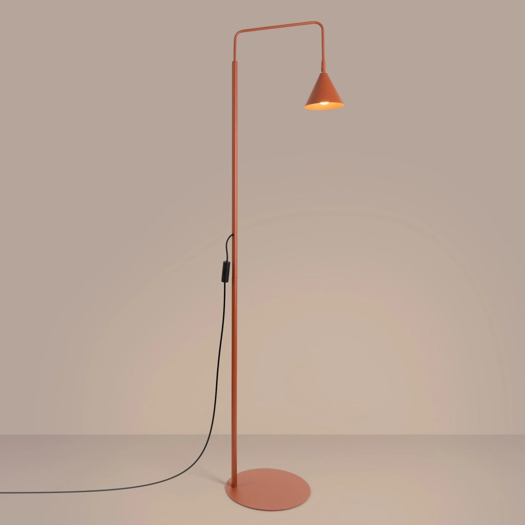 Lampada da terra NOX ocra rossa