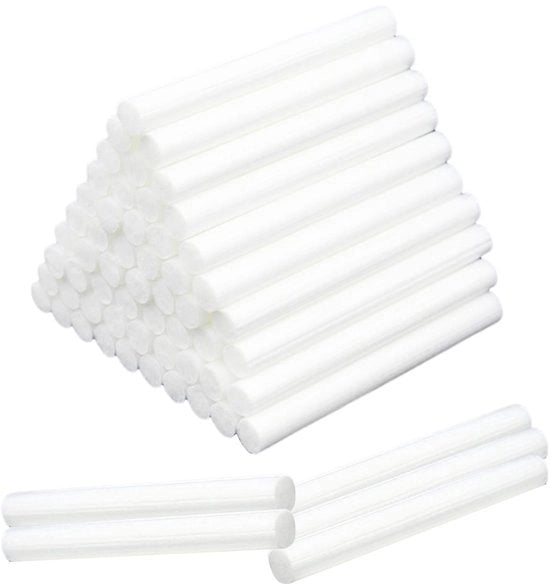 Accessori di sostituzione per umidificatore a 60 pezzi - Filtro a cotone - 5 x 150 mm - Accessori di ricambio - Aiuto alla salute essenziale - Filtro a stecche
