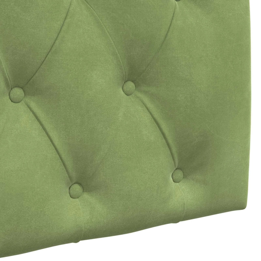 Testiera | Testata sospesa Con luce LED Verde chiaro Velluto