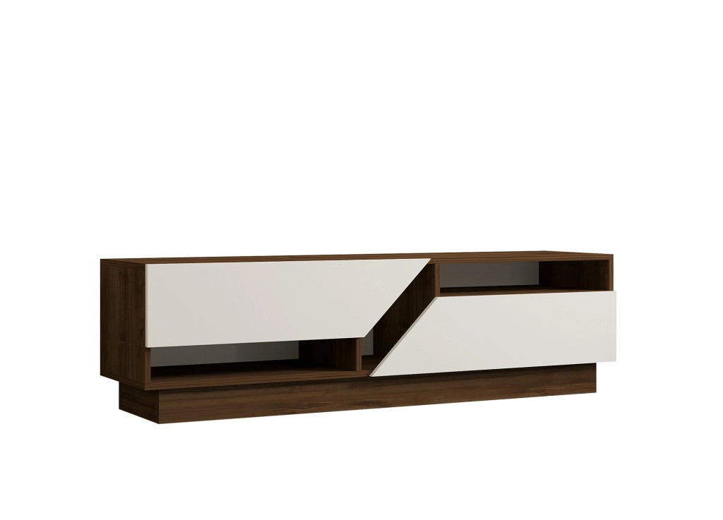 Porta TV in legno "Koza" - 160 x 40 x 45 cm - NoceBianco