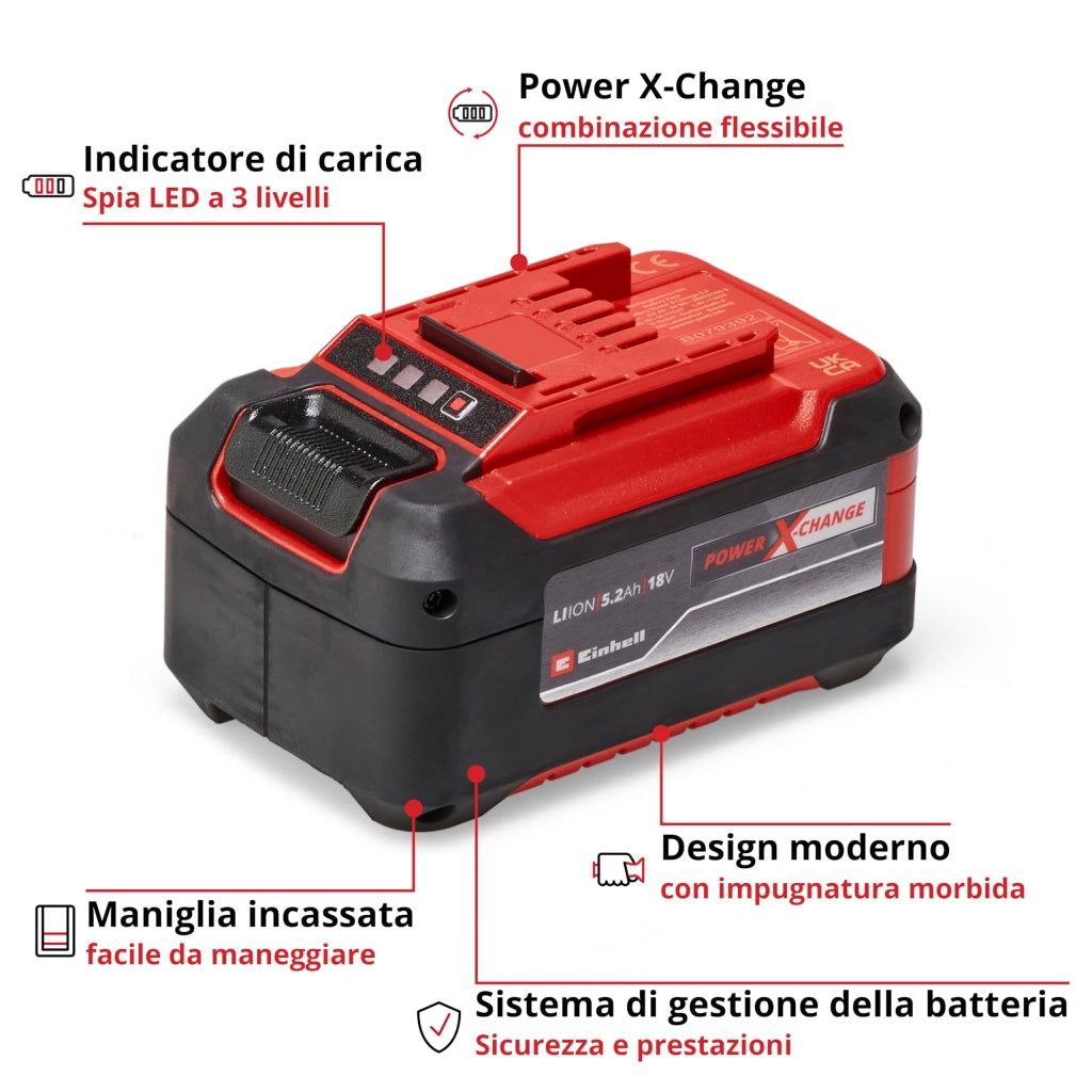 Einhell Batteria Power x Change 18 V 5 2AH Plus
