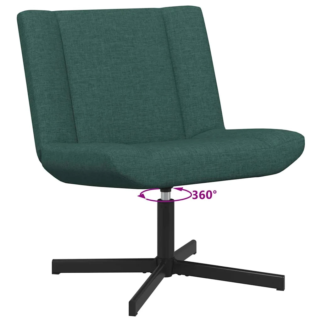 Sedia girevole Verde Scuro 63 x 75 x 76 cm Tessuto 42007329