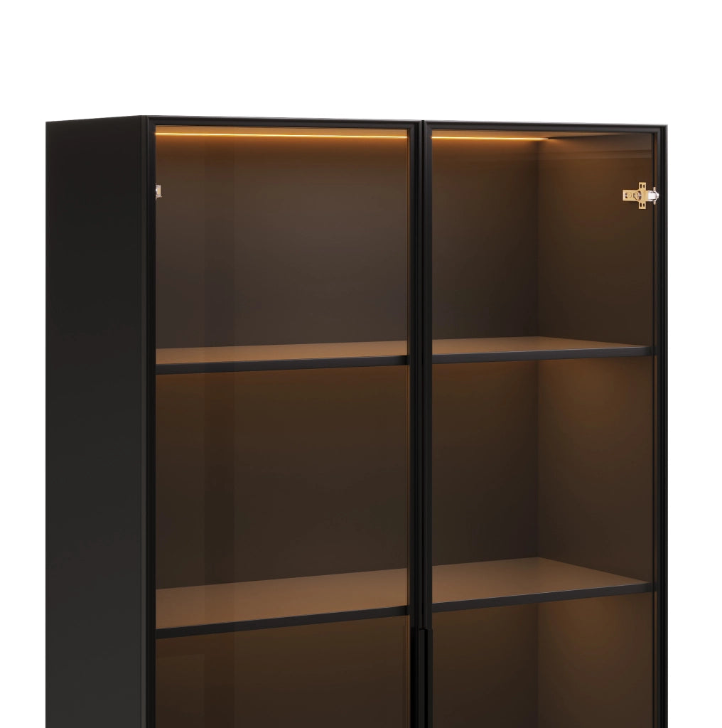 Vetrina LED multicolore 60x40x160 cm con 2 cassetti