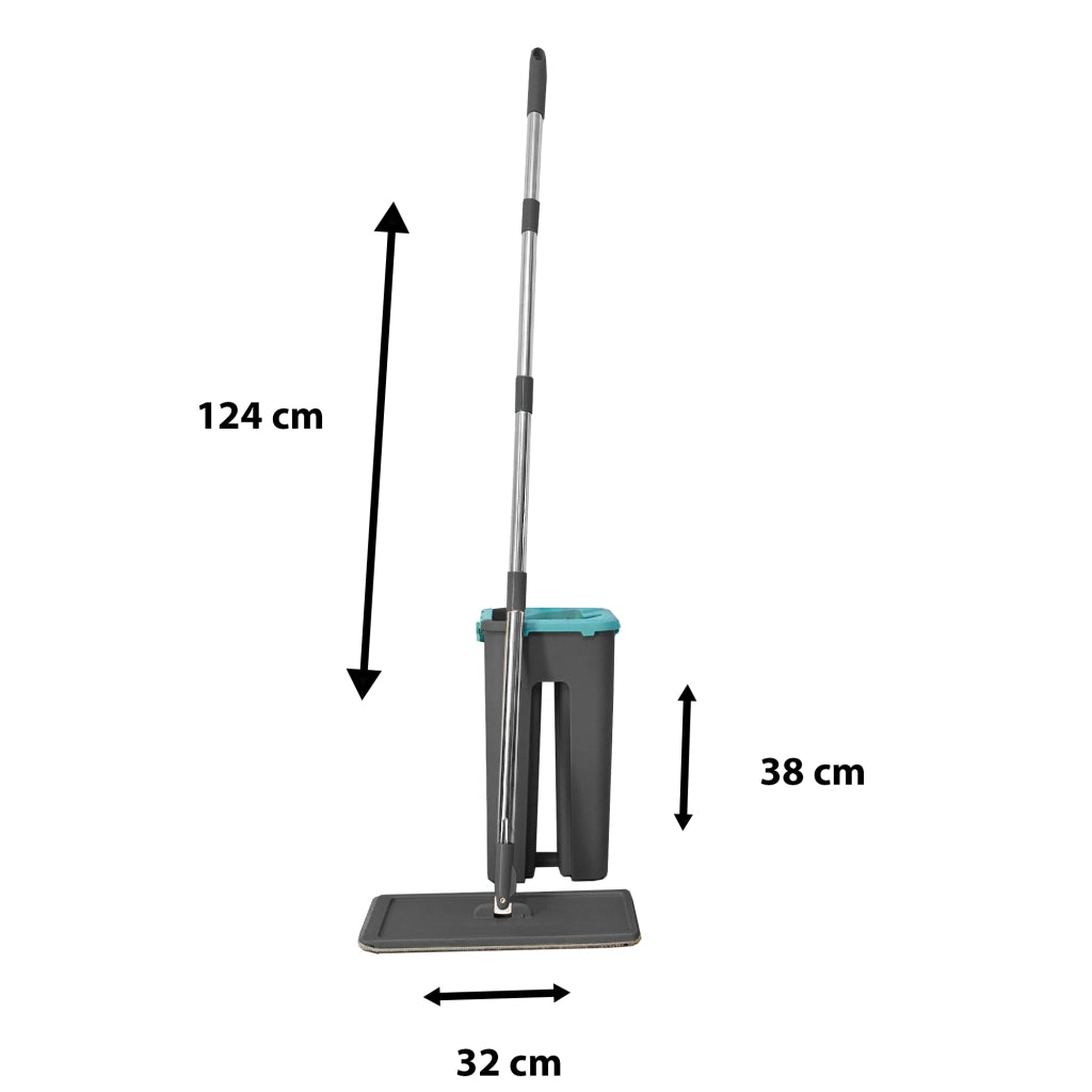 Panno extra piatto con secchio strizzatore Blu