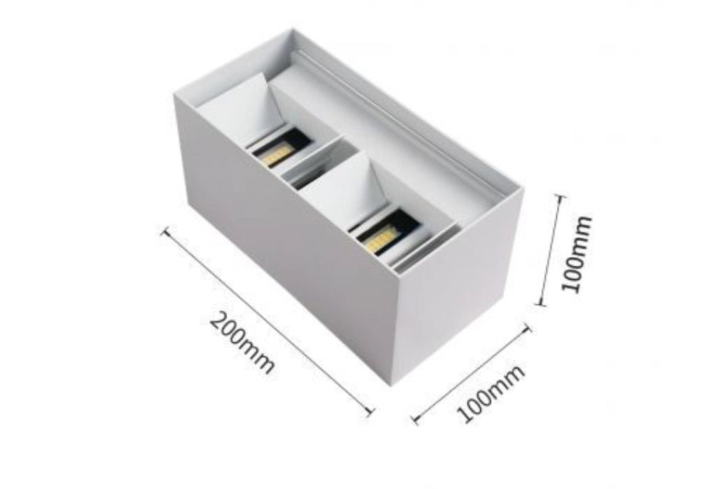 Applique LED da Esterno 24W doppio Fascio Luminoso up down Regolabile IP65 luce Bianca Fredda 6500K
