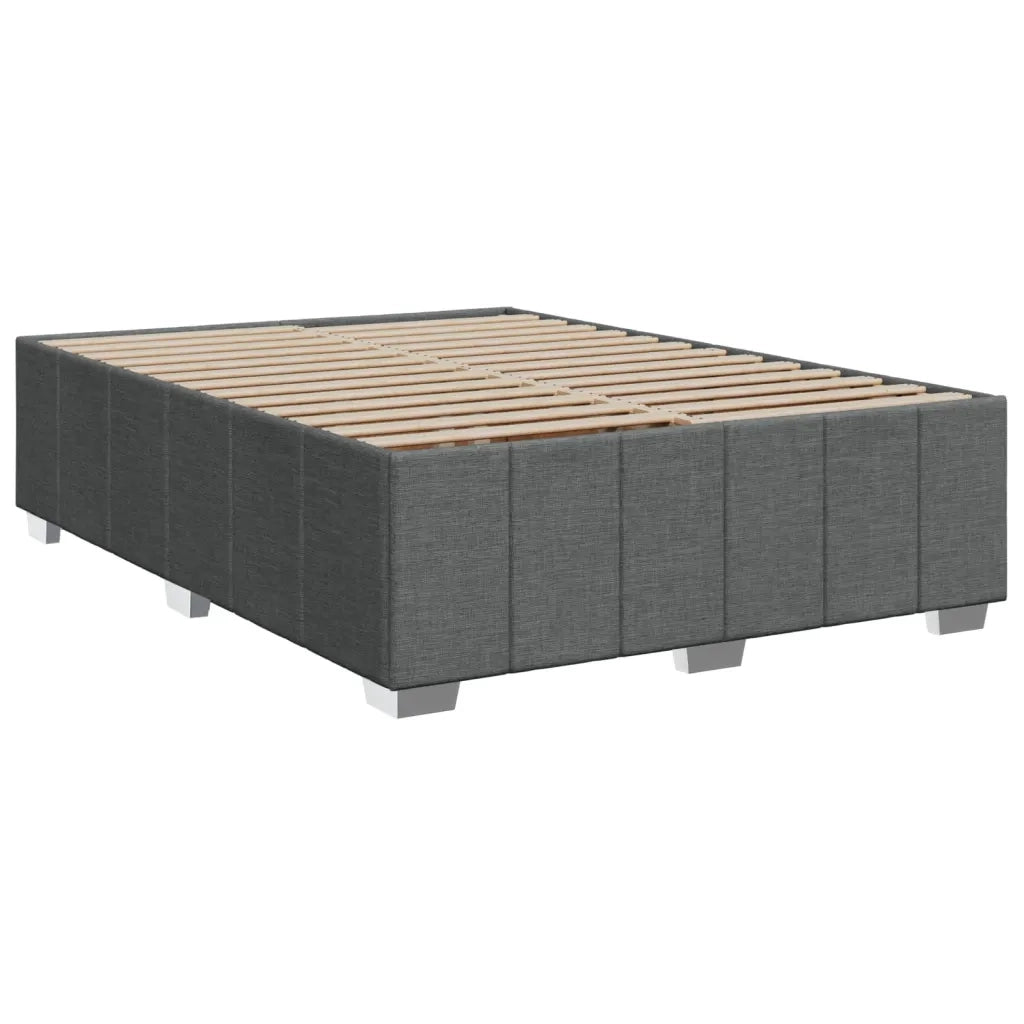 Giroletto a Molle con Materasso Grigio Scuro 160x200 cm Tessuto 3294020