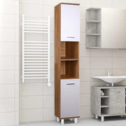 Mobile a Colonna Bianco + Quercia Armadietto Salvaspazio Stretto Bagno Soggiorno