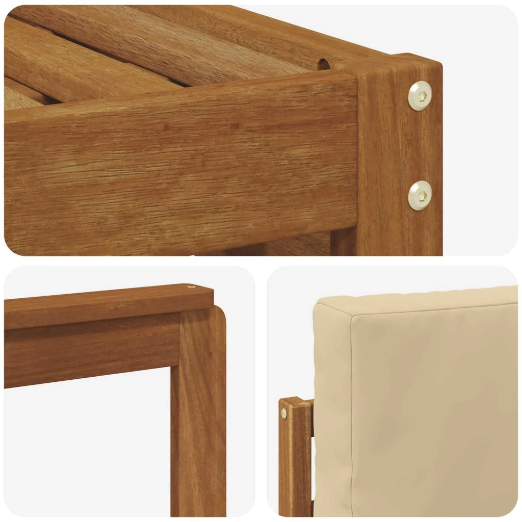 Set di divani da esterno 4 pz Naturale e Beige 3374598